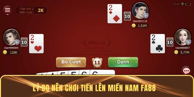 Nhiều lợi thế để chọn FA88 khi chơi tiến lên